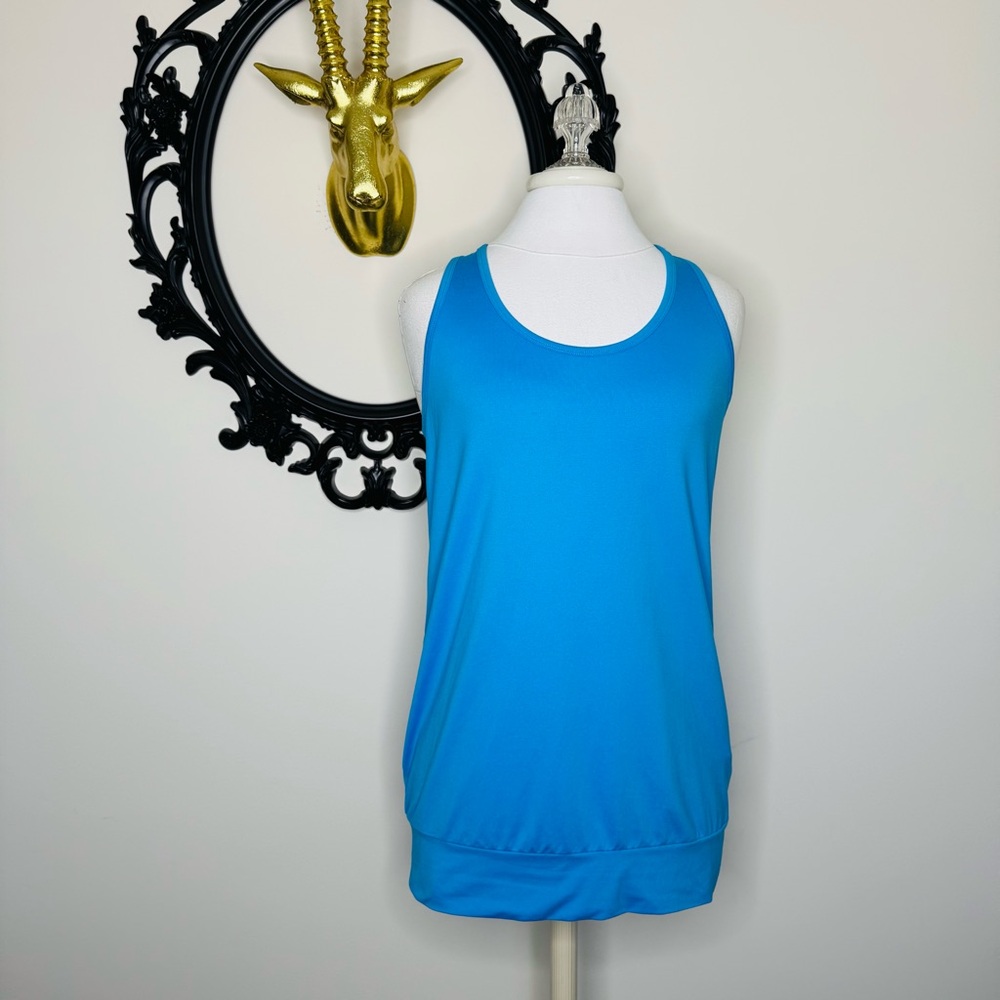 Champion Blue Racerback Long Tank Top